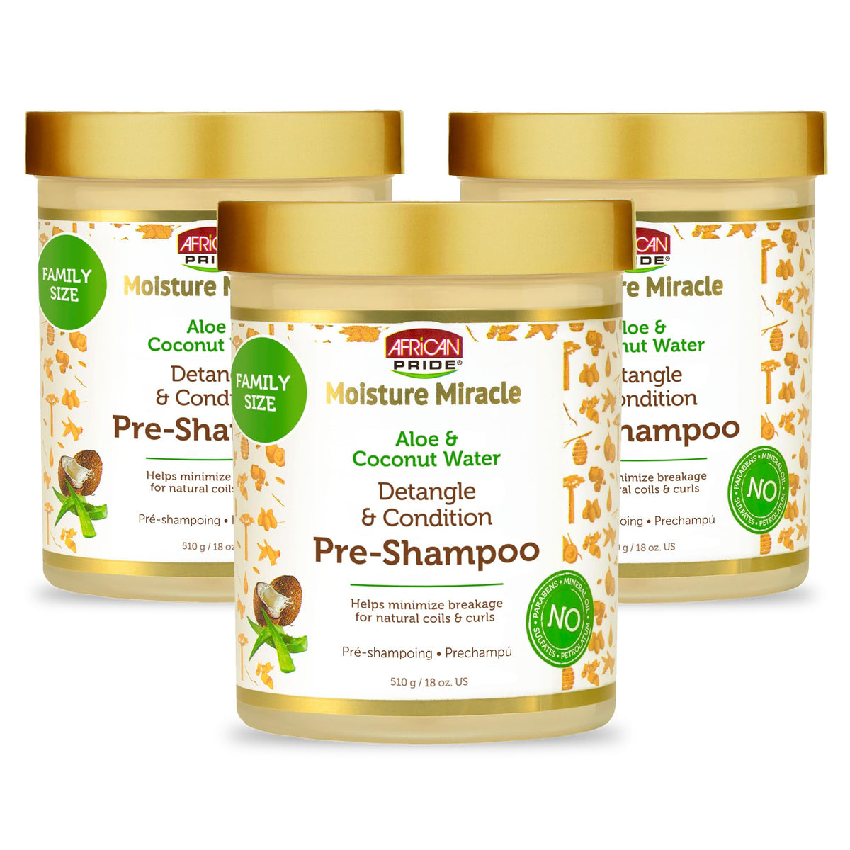 African Pride Pré-Shampoing Hydratant 3 Pack - vue avant
