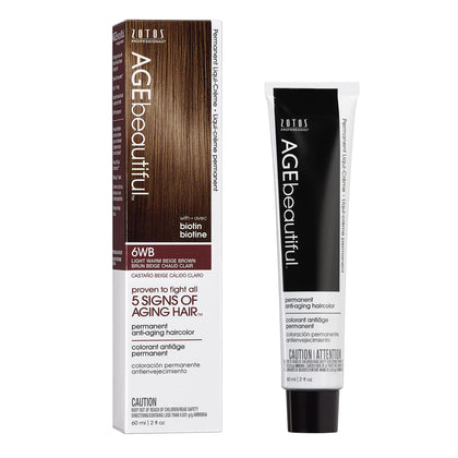AGE beautiful 6WB Teinture Capillaire Permanente couleur beige châtain clair