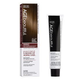 AGE beautiful Teinture Capillaire Permanente 6NNG Brun Doré Intense vue de face