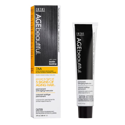 AGE beautiful Teinture Capillaire Permanente 7AA Blond Cendré Foncé 80g - vue avant