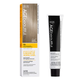 AGE beautiful Teinture Capillaire Permanente 9A Blonde Cendrée - avant et après