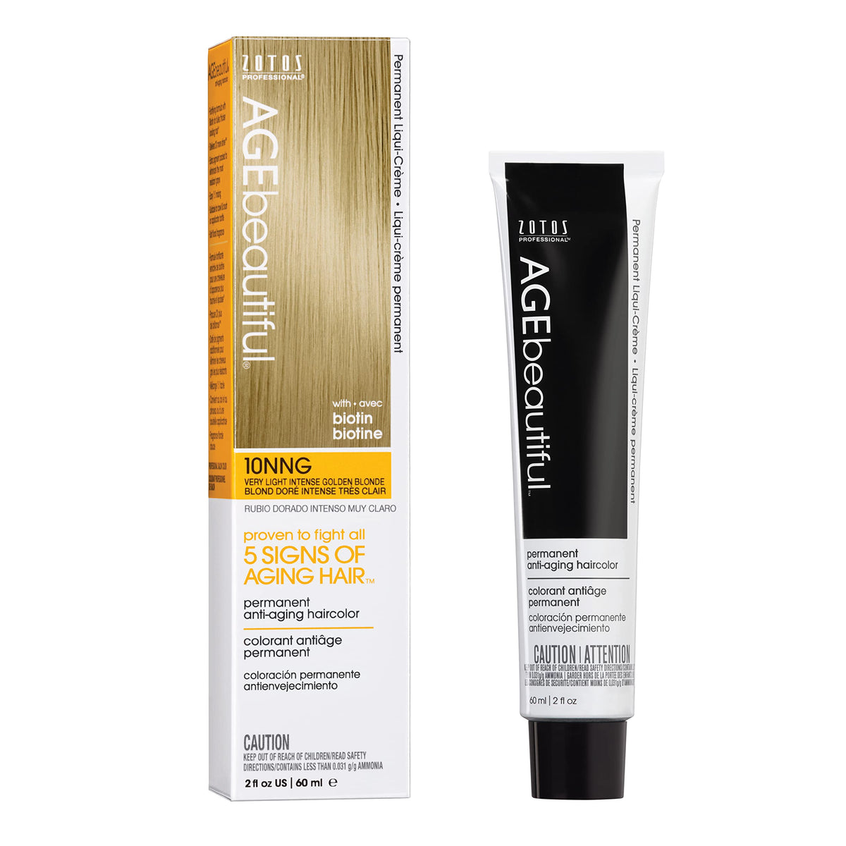 AGE beautiful Teinture Cheveux Permanente 10NNG Blond Doré Très Clair vue avant