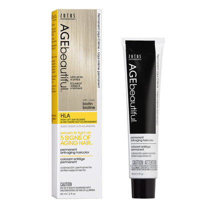 AGE beautiful Teinture Cheveux Permanente Blonde Cendrée 91g - avant et après application