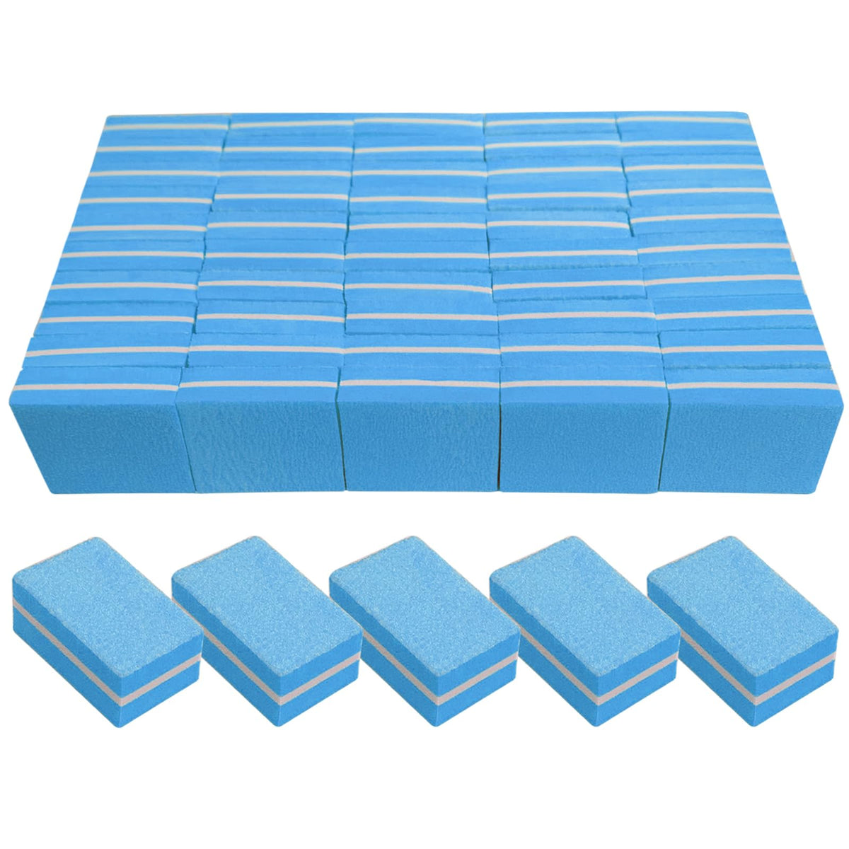 AhaTopia Mini Bloc à Polir Ongles 100/180 Grit pack de 50