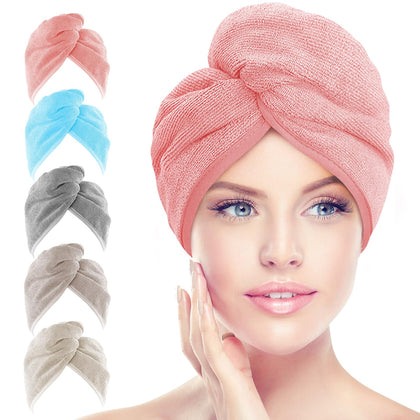 AIDEA serviette de cheveux en microfibre, vue avant, couleur blanche