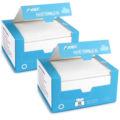 AIDEA Serviettes Visage XL paquet de 100 unités, vue de face