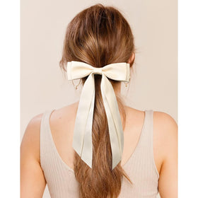 Aileam Bows Satiné 2PCS beige clair avec accessoires de mode