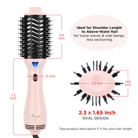 Aima Beauty Brosse Sèche Cheveux rose vue arrière