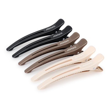 AIMIKE Clips à Cheveux Professionnels en couleur marron, vue de face