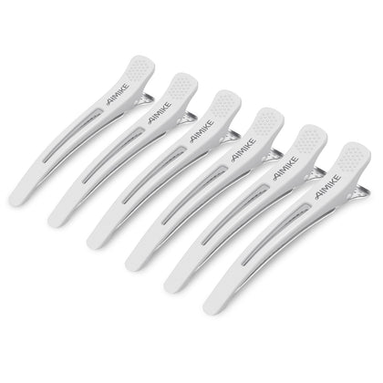 AIMIKE Clips Professionnels pour Cheveux, modèle blanc, vue de face
