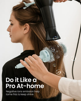 AIMIKE NaturaVol Brosse Ronde avec des cheveux séchés