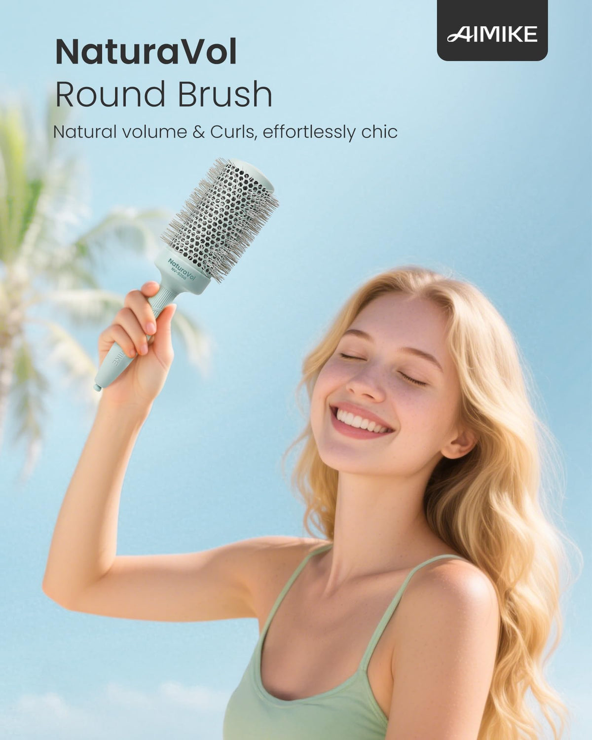 AIMIKE NaturaVol Brosse Ronde dans son emballage