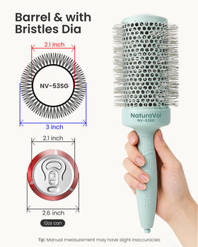 AIMIKE NaturaVol Brosse Ronde vue de côté