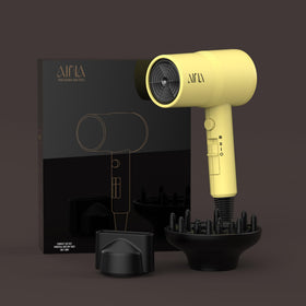 Aina Sèche-Cheveux Zest Jaune avec concentrateur et diffuseur