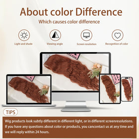 AISI HAIR Perruque auburn avec instructions d'utilisation