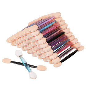 Akstore 200PCS applicateurs éponge double face avec manche noir et éponges blanches