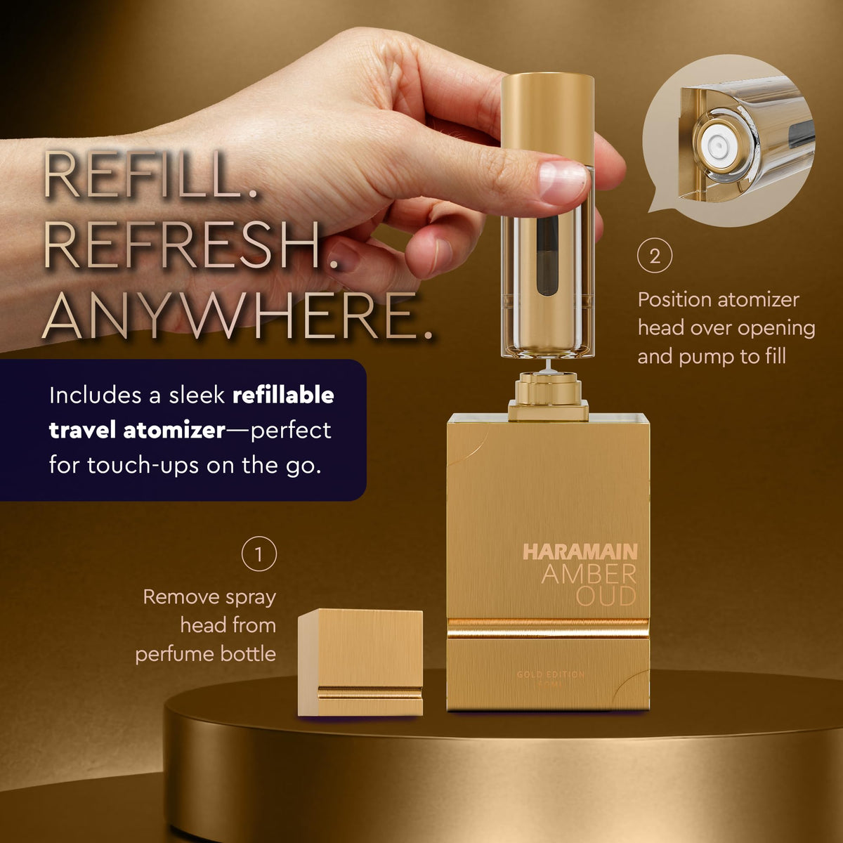 Al Haramain Amber Oud Gold Edition Eau De Parfum 60ml dans un cadre lifestyle