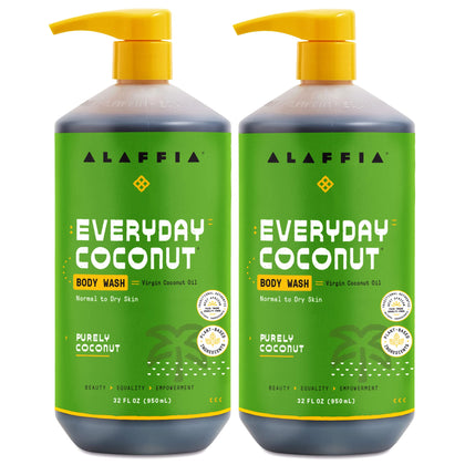 Alaffia Gel Douche Coco Doux 2-Pack 32 Oz vue de face