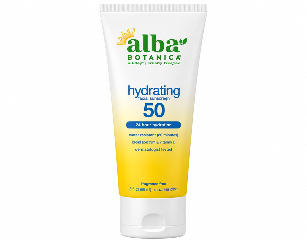 Alba Botanica Crème Solaire Hydratante SPF 50 tube avant
