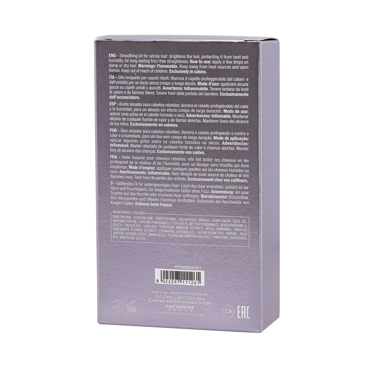 ALFAPARF MILANO Huile Smoothing Semi di Lino 299g dans une routine de soins capillaires