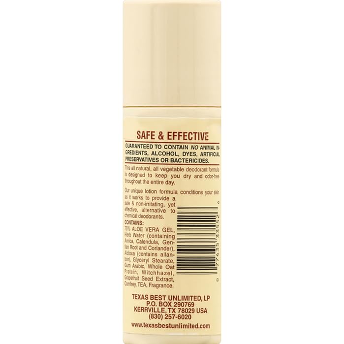 Alvera Déodorant Roll-On Naturel Aloe & Amandes 85g - Étiquette détaillée