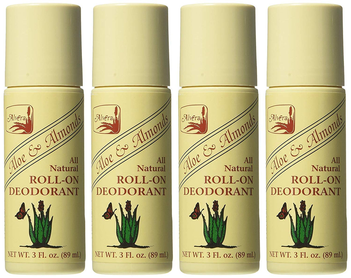 Alvera Déodorant Roll-On Naturel Aloe & Amandes 85g - Vue de face