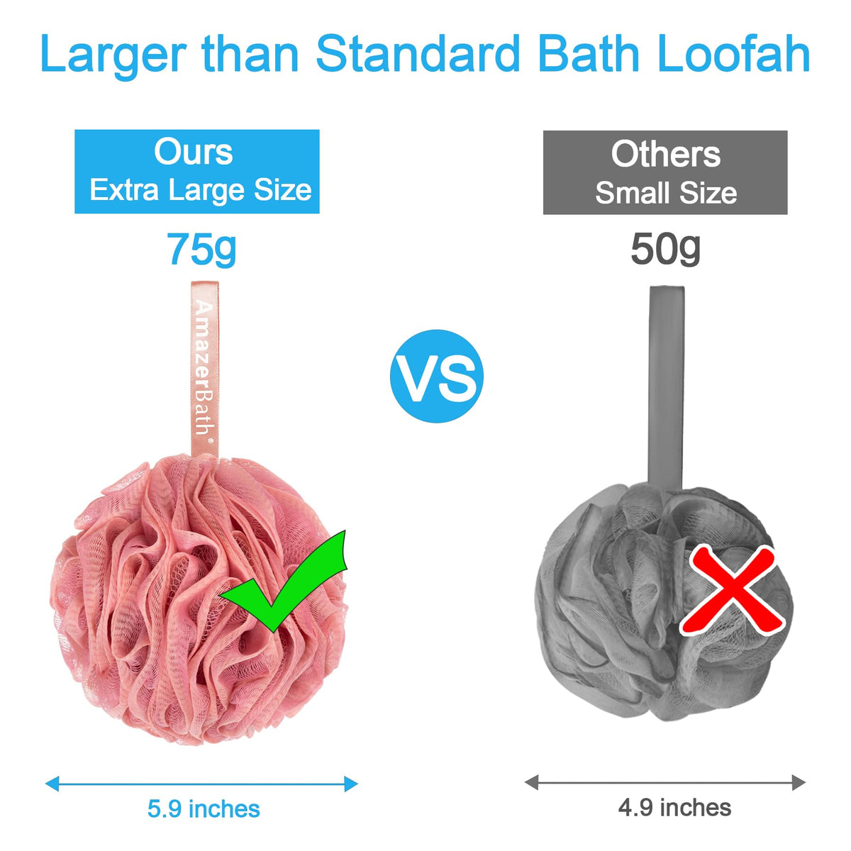 AmazerBath éponge loofah avec packaging élégant