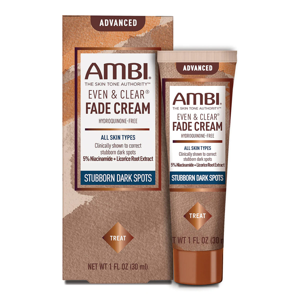 Ambi Crème Éclaircissante Avancée 50g vue avant avec packaging