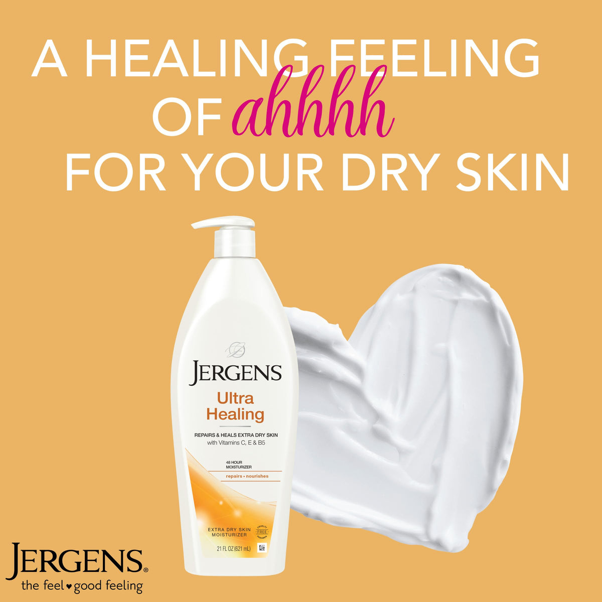Ambiance de la lotion Jergens Ultra Healing dans une salle de bain