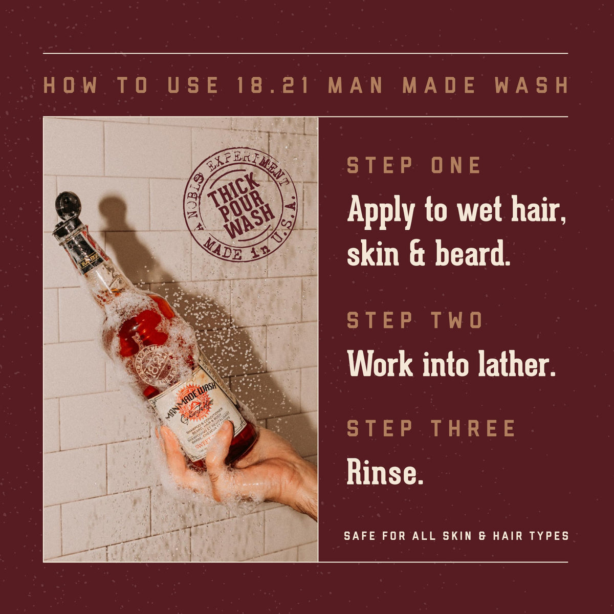 Ambiance de salle de bain avec 18.21 Man Made Gel Douche 3-en-1
