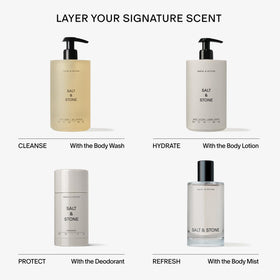 Ambiance relaxante avec lotion corporelle Salt & Stone