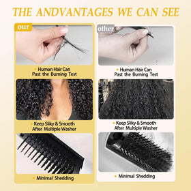Amicalite cheveux bouclés, détails des mèches