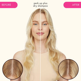 Amika Perk Up Plus shampooing sec avec ingrédients clés