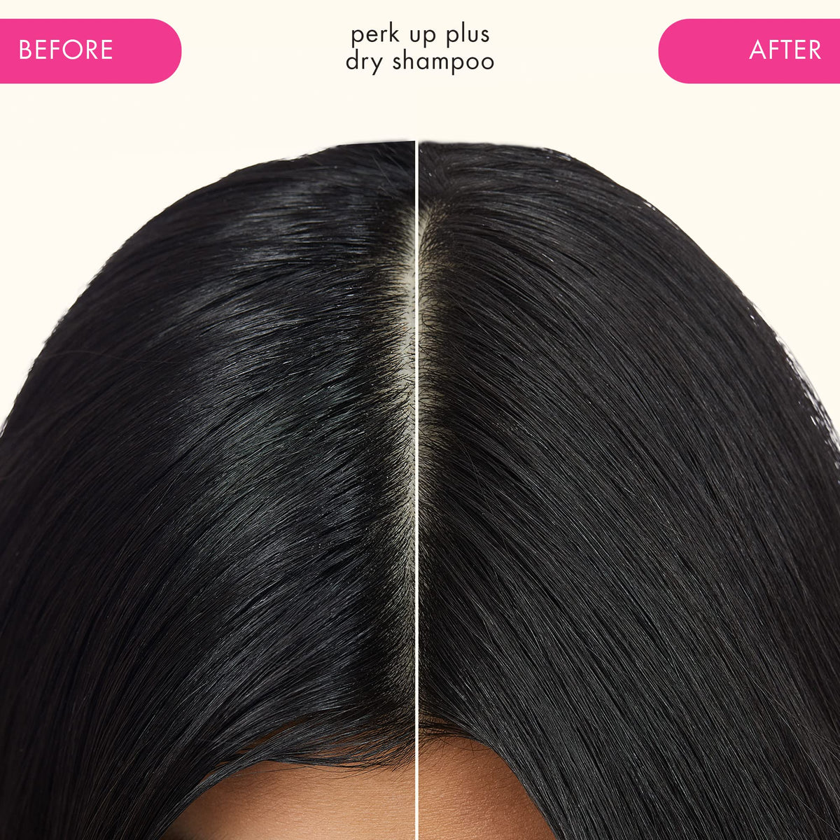 Amika Perk Up Plus shampooing sec sur fond blanc
