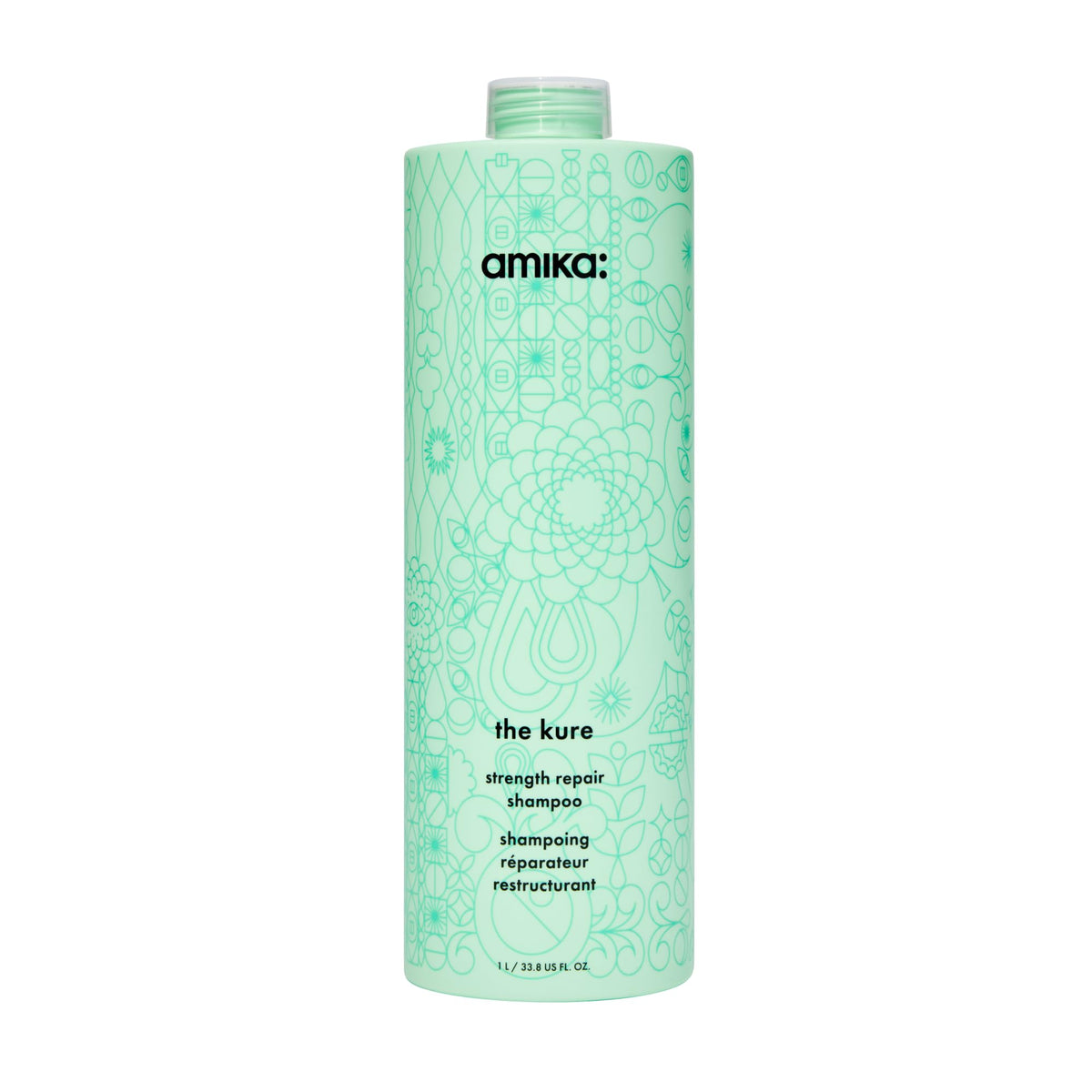 Amika Shampoo de Réparation Kure 1000ml, vue avant