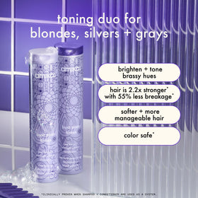 Amika Shampoo Réparateur Blonds Froids 1000ml étiquette