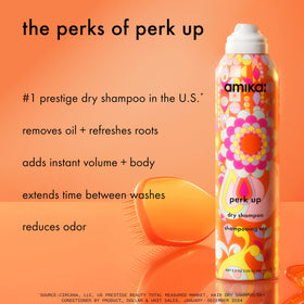 Amika Shampoo Sec Perk Up 340g avec étiquette visible