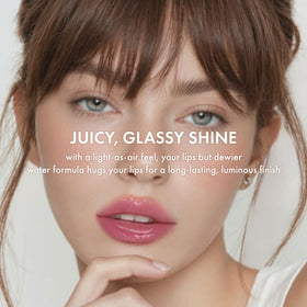 Amuse Daisy Flower Dew Tint 10 PEACH BUNNY texture sur la main