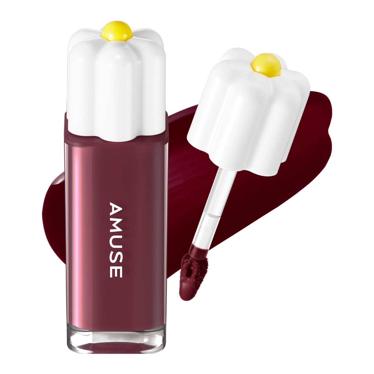 Amuse Daisy Flower Dew Tint DIPPIN CHERRY avant avec finition brillante