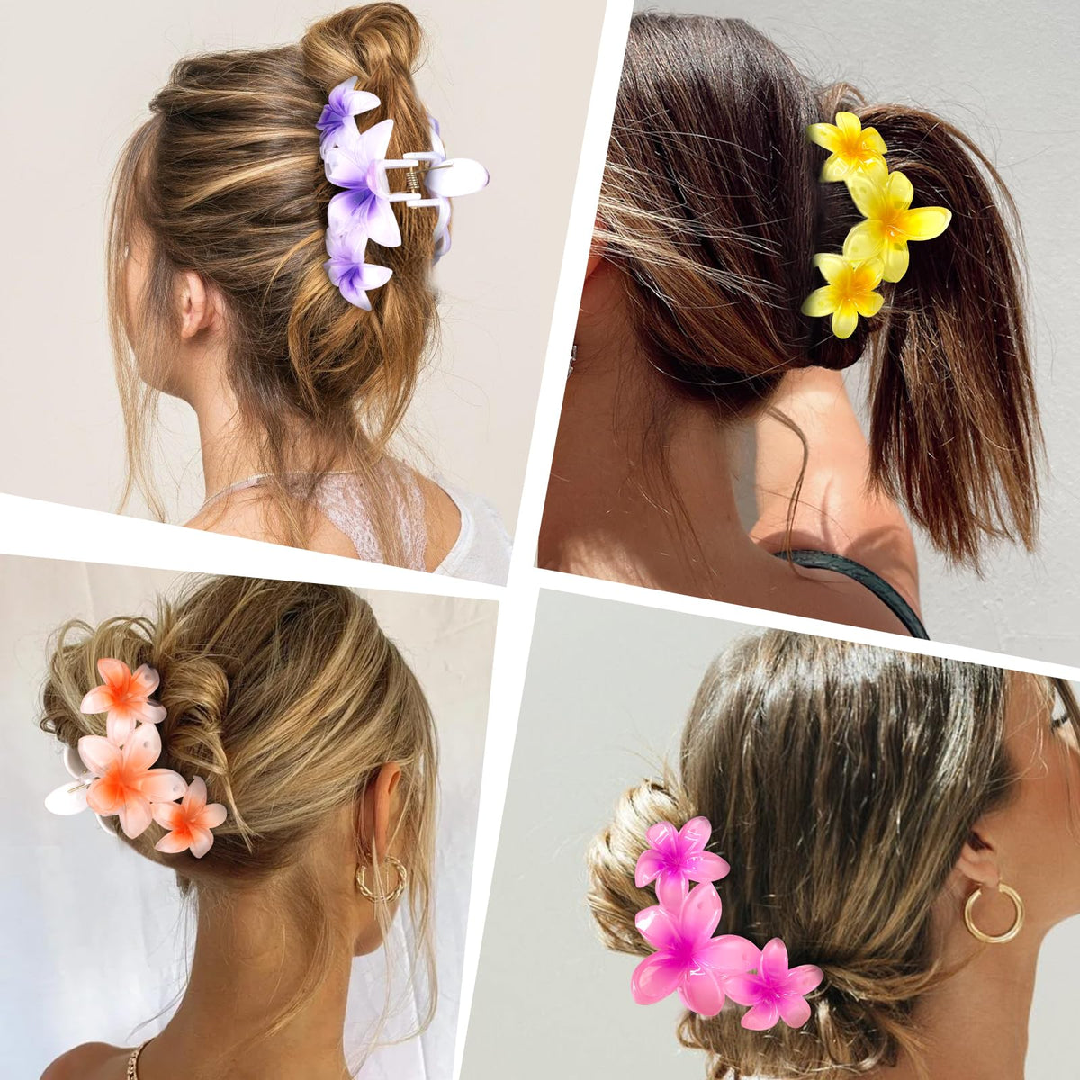 ANBALA Clips à Cheveux Floraux dans les cheveux d'une femme, coiffure élégante