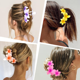ANBALA Clips à Cheveux Floraux dans les cheveux d'une femme, coiffure élégante