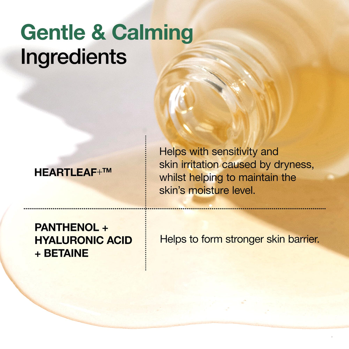 ANUA Ampoule Heartleaf 80 application du sérum sur la peau
