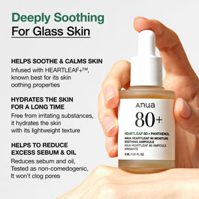 ANUA Ampoule Heartleaf 80 flacon avec étiquette