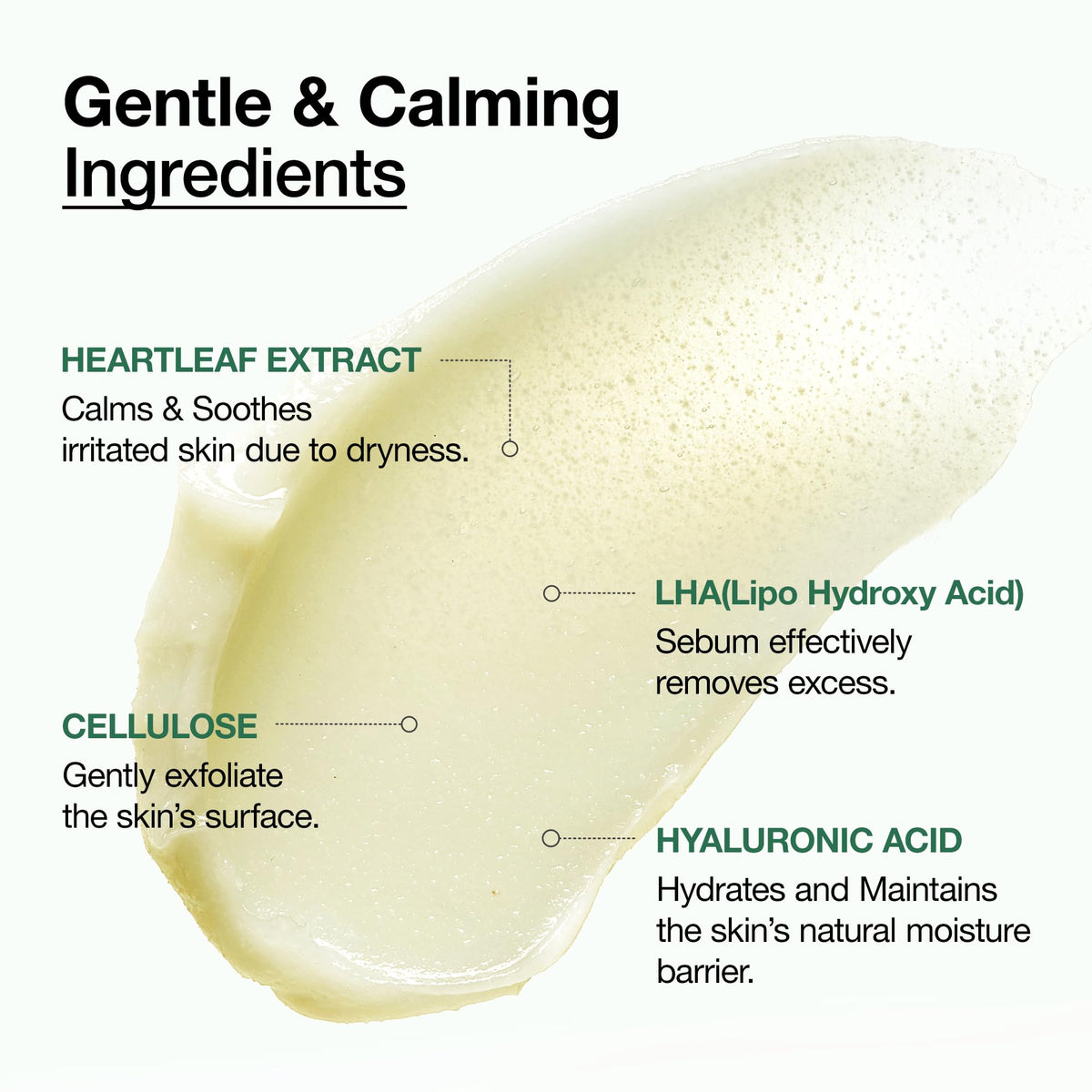 ANUA Gel Peeling LHA texture légère sur le doigt