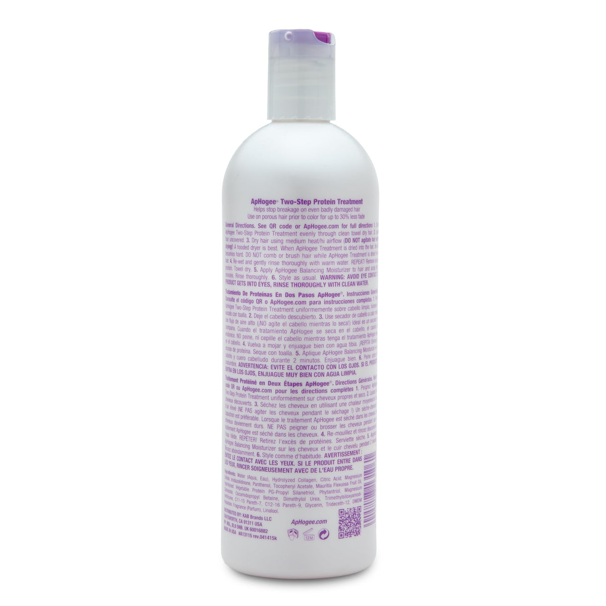 Aphogee Soin Capillaire Double Pack sur fond neutre