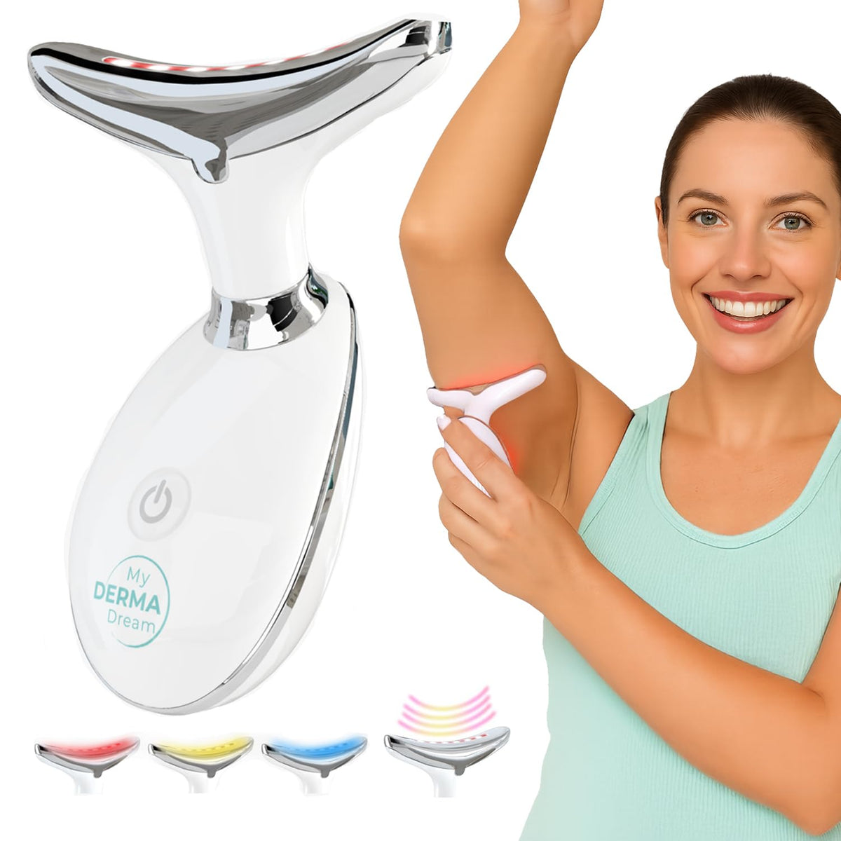 Appareil de sculptage des bras My Derma Dream vue de face avec lumière LED rouge