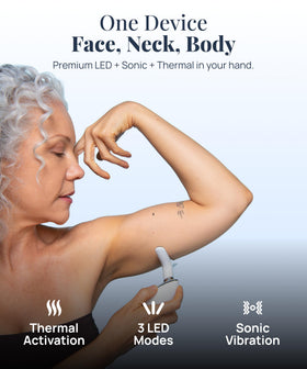 Appareil de sculptage My Derma Dream en main montrant le bouton de réglage