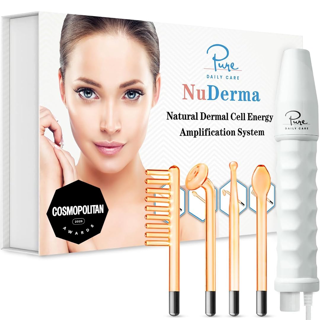 Appareil NuDerma de Pure Daily Care vue de face avec wand néon