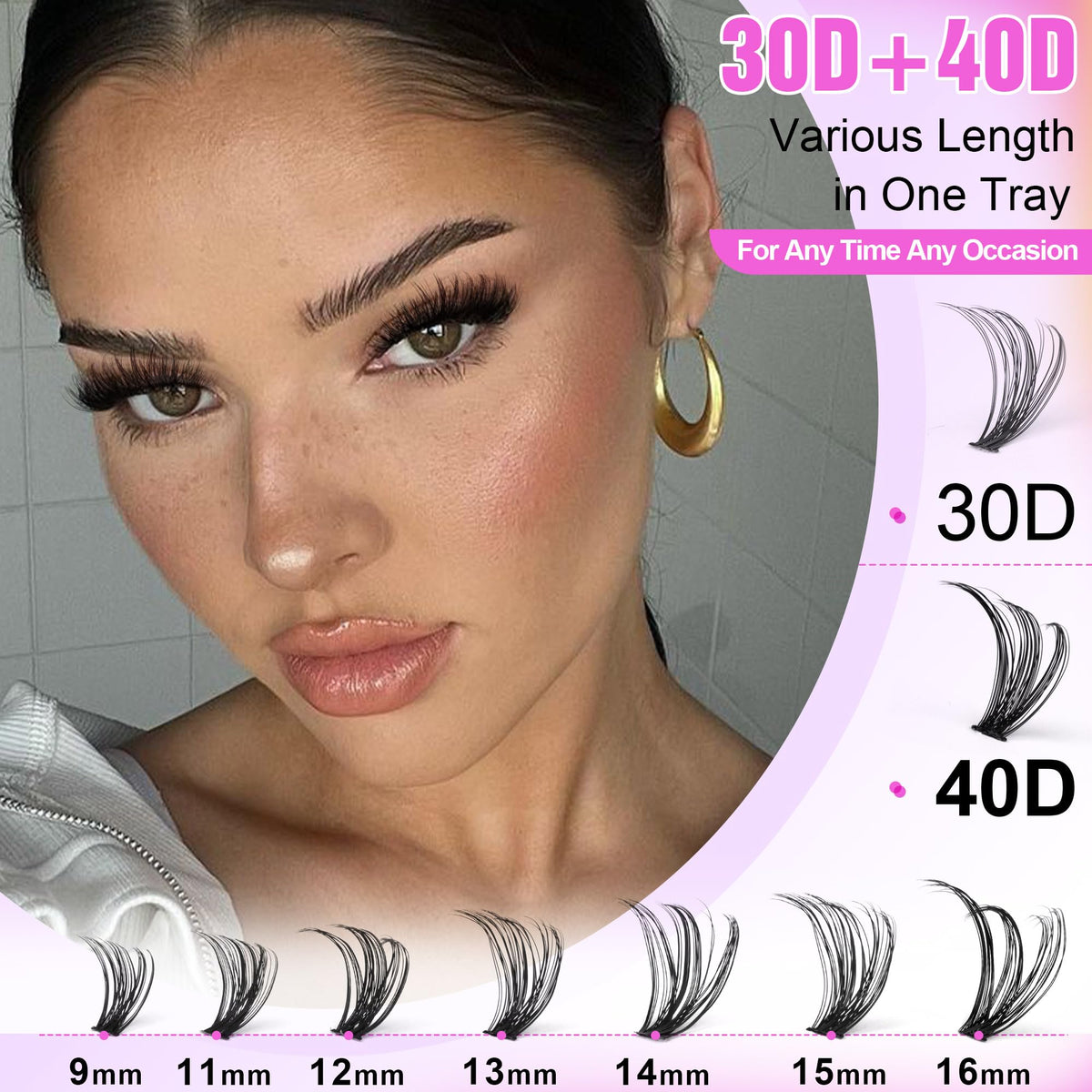 Applicateur et adhésif inclus dans le kit d'extensions de cils