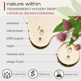 Application d'huile de ricin sur les cheveux